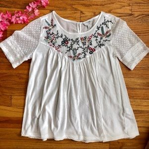 Lucky Brand embroidered top